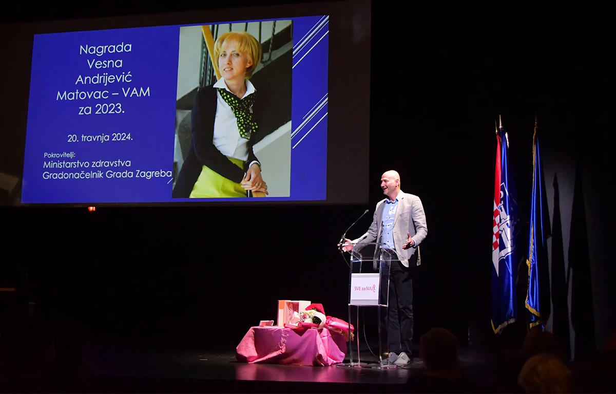 Joško Klisović, predsjednik Skupštine Grada Zagreba, na dodjeli trinaeste Nagrade Vesna Andrijević Matovac – VAM za 2023. u Lisinskom, koju dodjeljuje Udruga Sve za nju