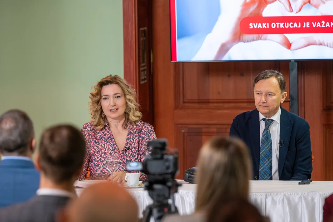 Ivana Portolan Pajić, dr. med., univ. mag. sanit. publ., Ministarstvo zdravstva, članica Upravnog odbora Zaklade Hrvatska kuća srca; press konferencija 