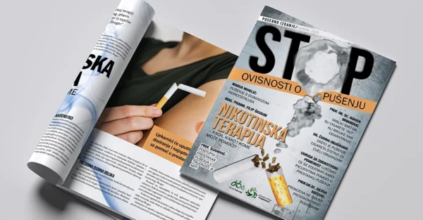 Posebno izdanje "STOP ovisnosti o pušenju"; prikaz izdanja; koncept Škola nepušenja u Dnevnoj bolnici za ovisnost o duhanu