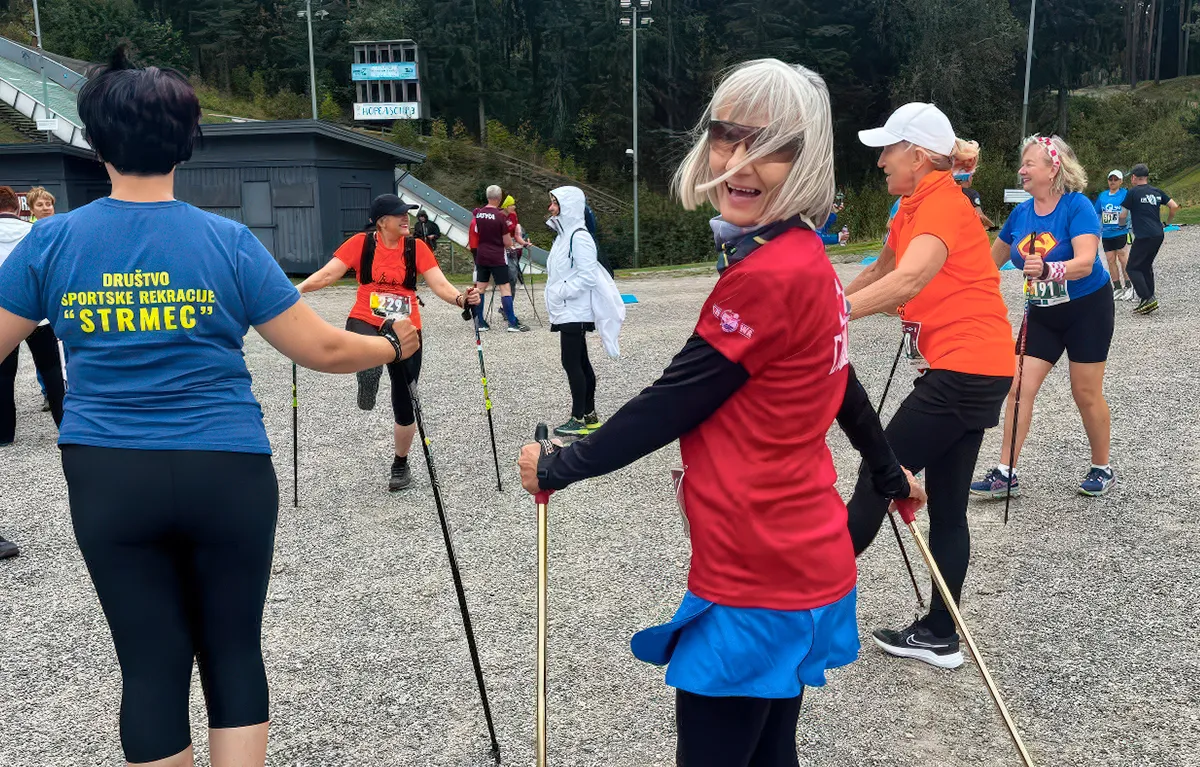 Rada-Mrdeza Rada Mrdeža osvojila je srebrnu medalju na europskom prvenstvu u nordijskom hodanju. Fotografija: privatna arhiva