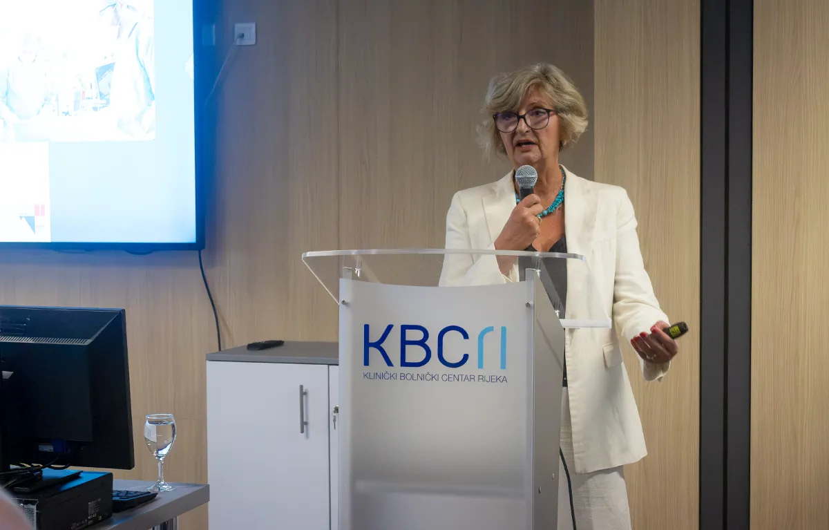 prof. dr. sc. Višnja Ivančan na javnozdravstvenoj akciji SOS sepsa, u Rijeci rujan 2025.