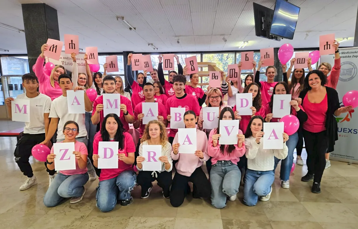 Mama-budi-zdrava-Skola-med-sestre-Vinogradska Mama budi zdrava 2025., ovogodišnjem izdanju projekta za prevenciju raka dojke Udruge Sve za nju dala je i Škola za medicinske sestre Vinogradska iz Zagreba.