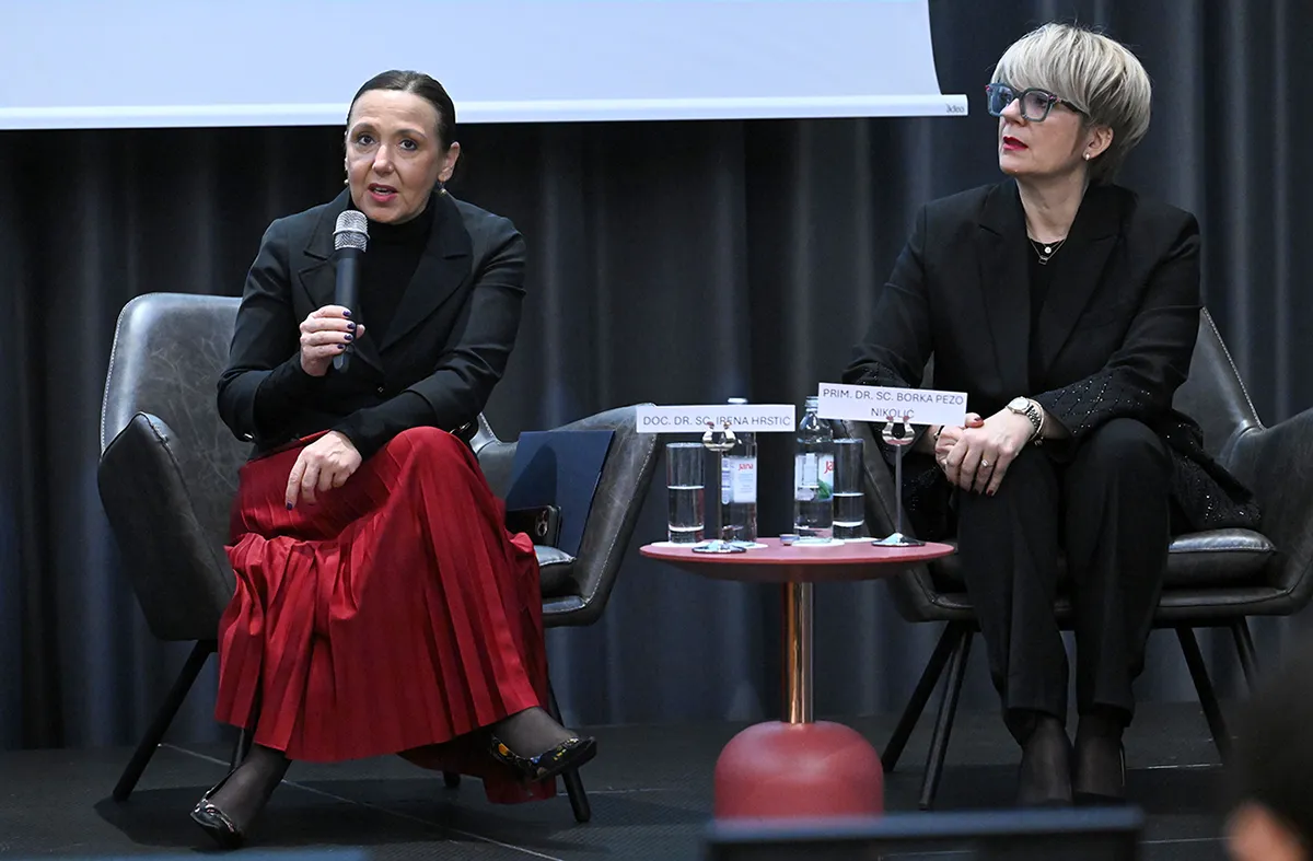 Svjetski tjedan fibrilacije atrija u RH, Zagreb, 25. 11. 2025., Hilton, panel rasprava, doc. dr. sc. Irena Hrstić i prim. dr. sc. Borka Pezo Nikolić