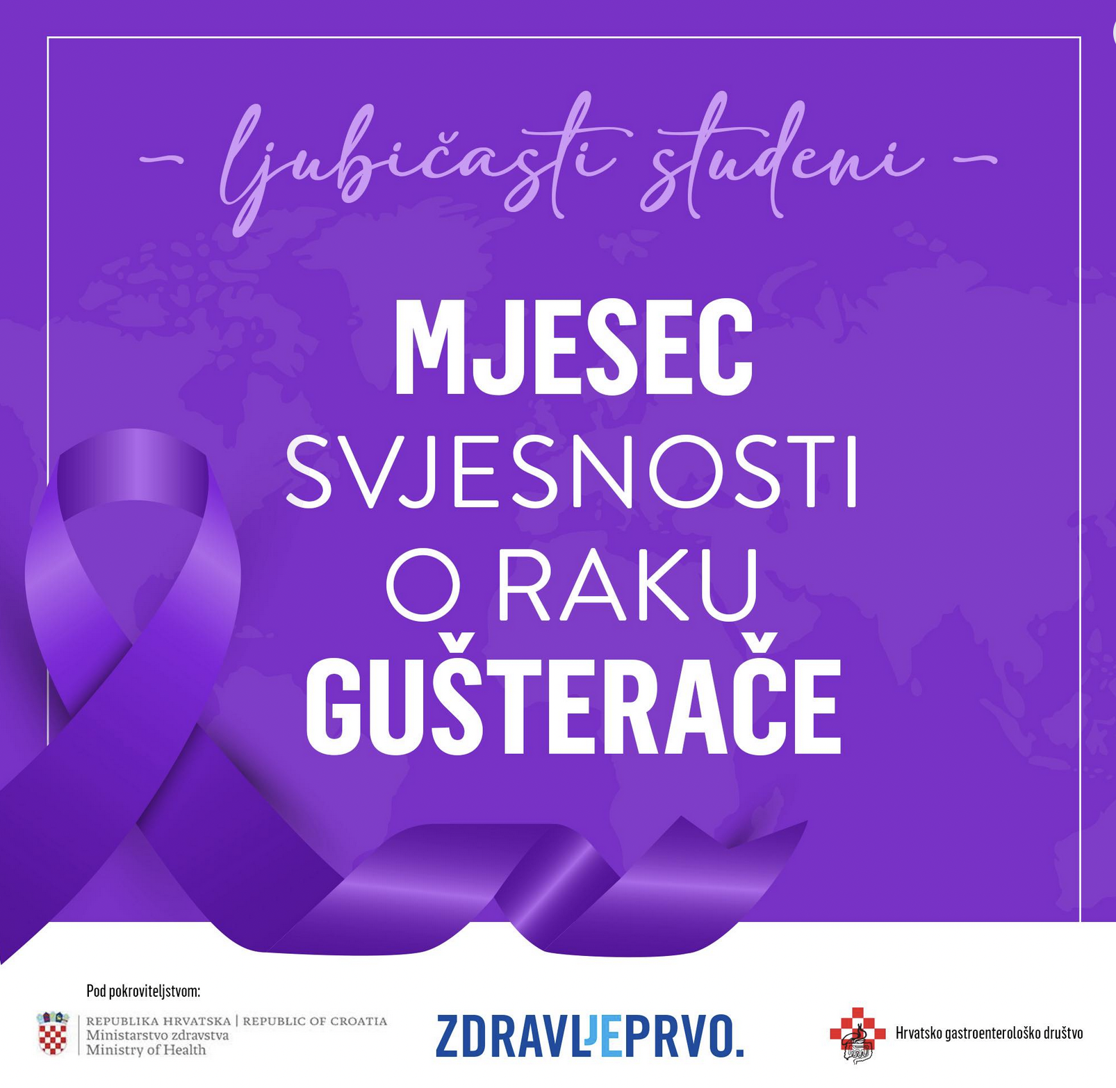 Ljubičasti studeni, mjesec borbe protiv raka gušerače Rak gušterače - HGD je pokrenulo Ljubičasti studeni.