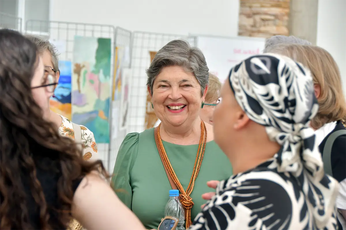 Obilježavanje Dana preživjelih od raka Udruge Sve za nju, u Prirodoslovnom muzeju gdje je postavljena izložba projekta U nijansama hrabrosti – Priče iza platna, Luciana i Andro Koren