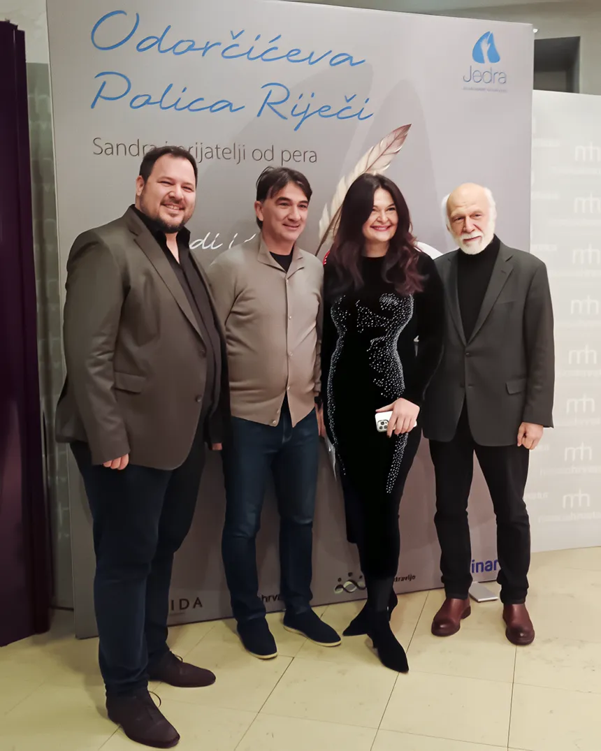 Stjepan Franetović, Zlatko Dalić, Sandra Karabatić i Dimitrije Popović na promociji zbirke poezije Budi i ti
