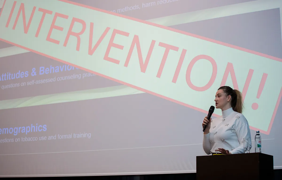 Obiteljska liječnica dr. Iva Petričušić na konferenciji Ovisnost o pušenju – što čini Hrvatska?, u organizaciji Portala Zdravlje, na temu ovisnost o pušenju