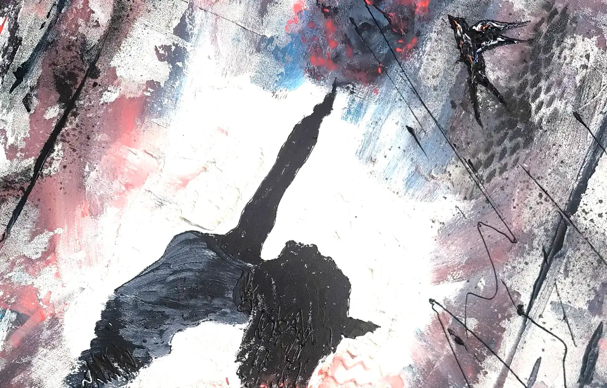 Dio umjetničke slike blogerice Sanje Kalebić; blog na temu rak i mentalno zdravlje