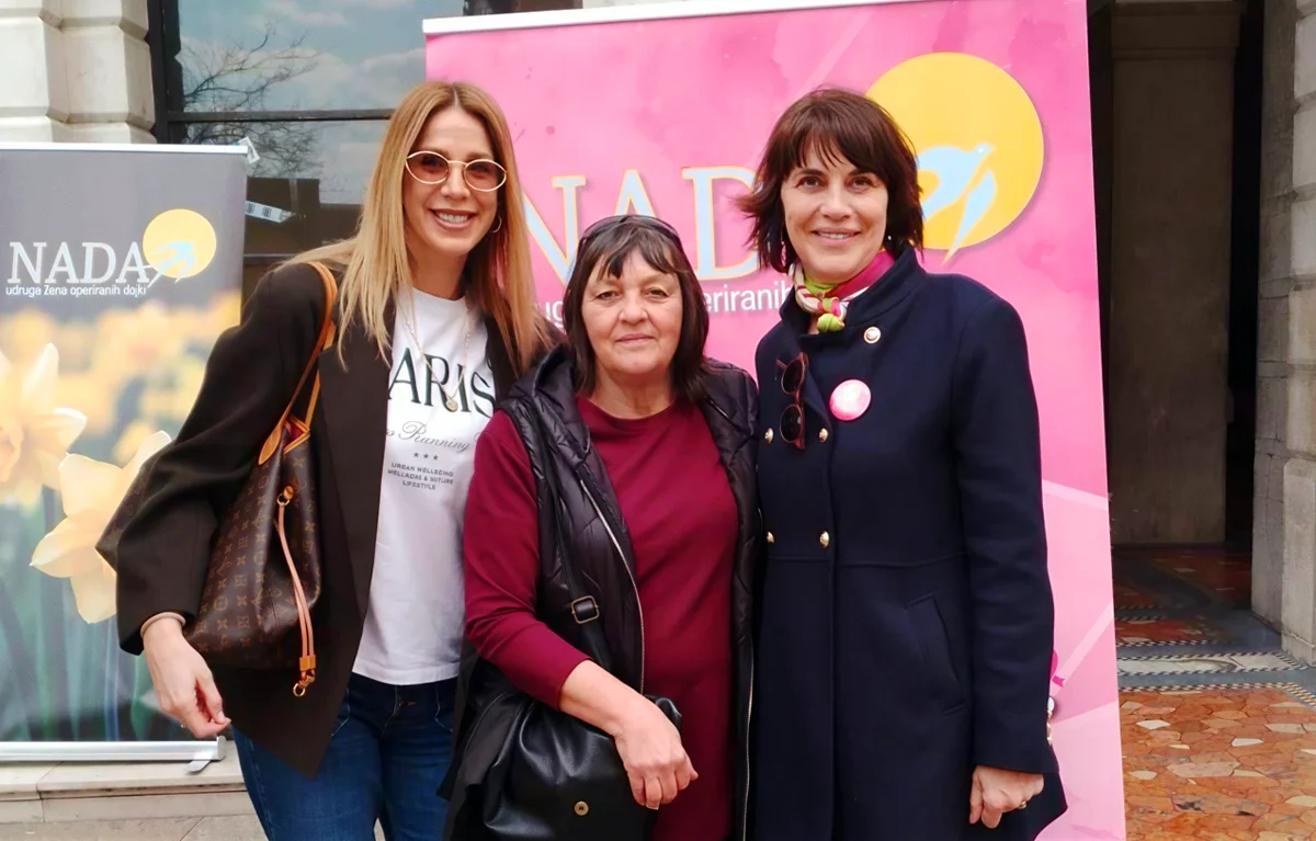 Inka-Miskulin-Klub-Nada-Rijeka Ivana Miloš, članica Nadzornog odbora Đurđica Kršul te predsjecnica Inka Miškulin, NADA udruga žena operiranih dojki Rijeka; Klub Nada Rijeka