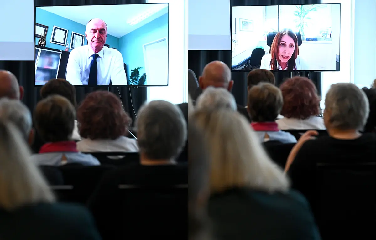 Video vezom konferenciji su se pridružili prof. dr. sc. Eduard Vrdoljak iz KBC-a Split i prof. dr. sc. Natalija Dedić Plavetić iz KBC-a Zagreb, na konferenciji Ovog gosta je dosta 2026., koju organizira Portal Zdravlje; teme: liječenje raka dojke u Hrvatskoj, linije liječenja u raku dojke, metastatski rak dojke i HER2 tip raka dojke