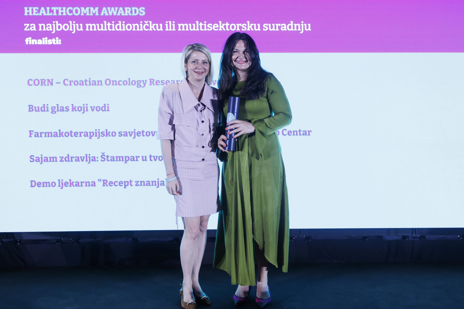 Direktorica HealthComm Foruma, Nina Išek Međugorac i Sandra Karabatić, udruga Jedra